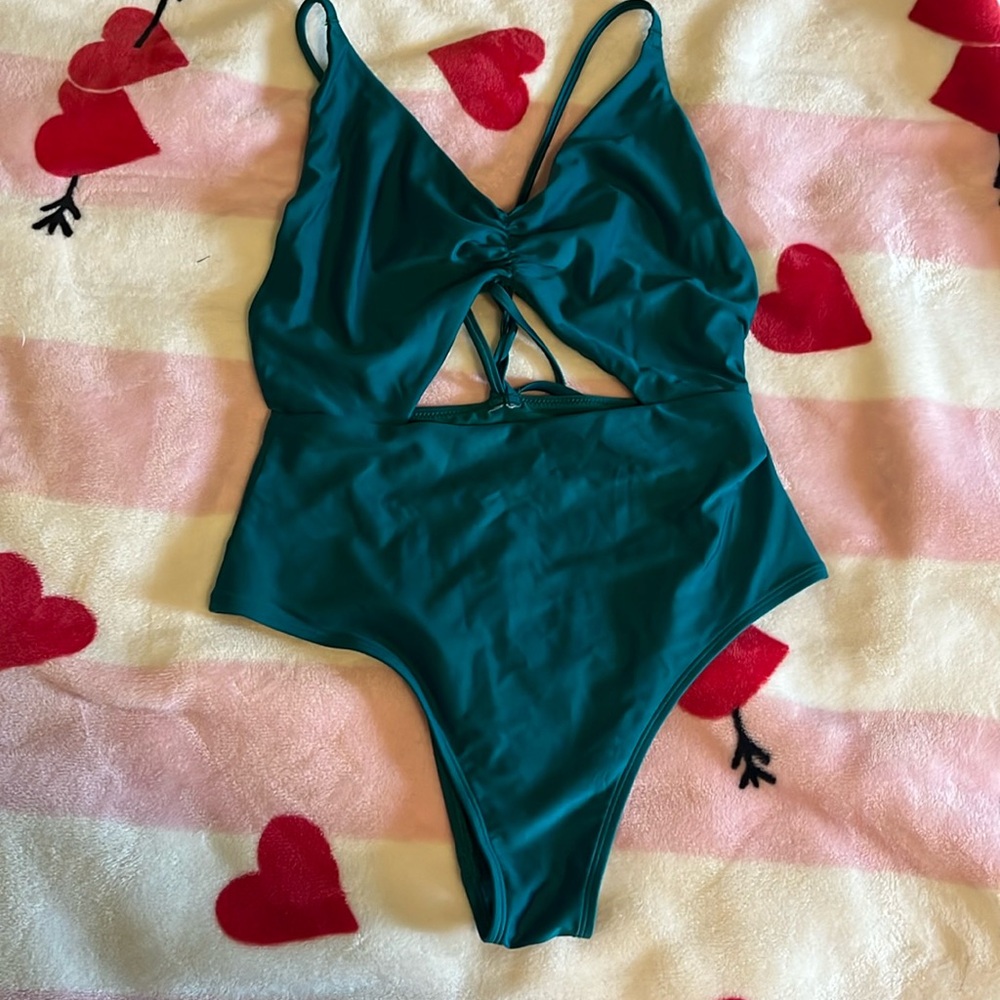 Aerie tie back one piece with cut out front size medium